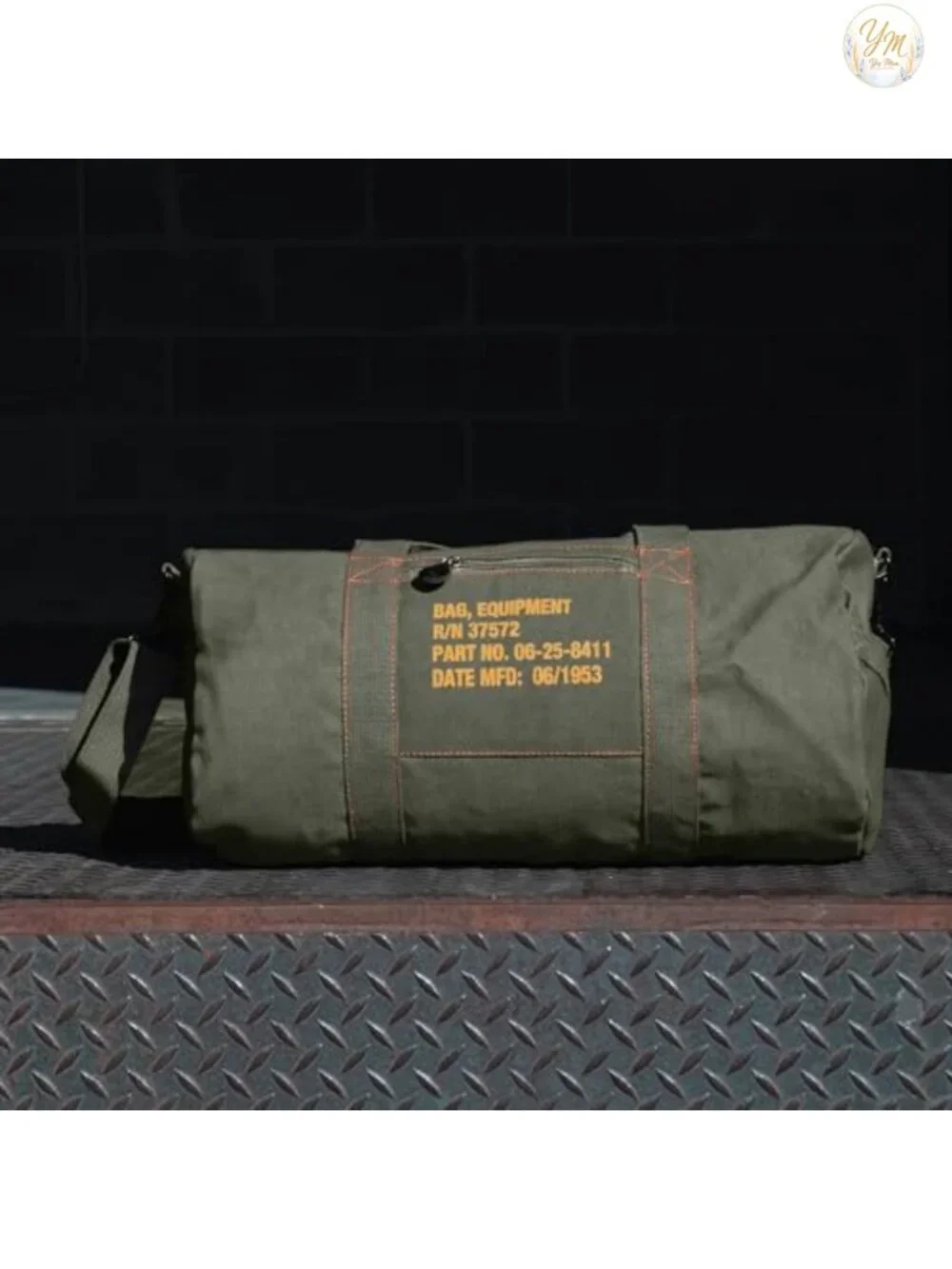 Heavyweight Cotton Canvas Duffle Bag, Vintage Travel Gym Carryall